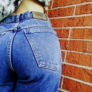 Forenza 2 Vintage 80s High Rise Dark Stone Wash Tapered Leg Mom Jeans USA Made